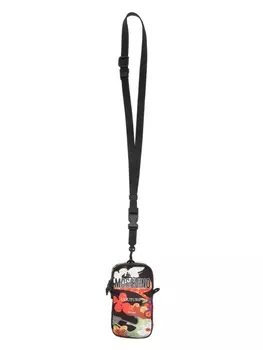 Moschino сумка на плечо с цветочным принтом, черный