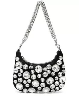 Moschino сумка на плечо с кристаллами, черный