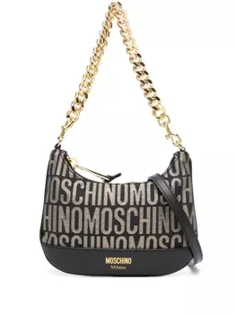 Moschino сумка на плечо с логотипом, черный