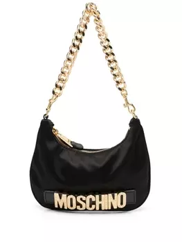 Moschino сумка на плечо с логотипом, черный