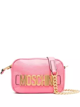 Moschino сумка на плечо с логотипом, розовый