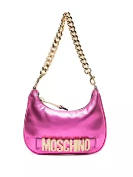 Moschino сумка на плечо с логотипом, розовый