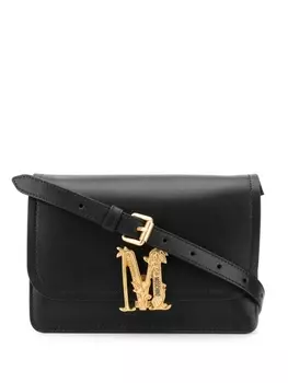 Moschino сумка на плечо с монограммой, черный