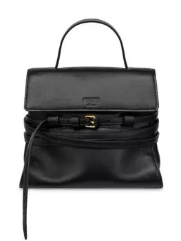 Moschino сумка на плечо с тисненым логотипом, черный