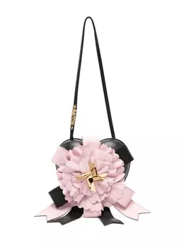 Moschino сумка на плечо в форме сердца с бантом, черный