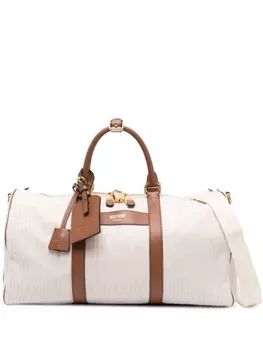 Moschino сумка с жаккардовым логотипом, нейтральный цвет
