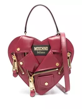 Moschino сумка-тоут Heart Biker, красный