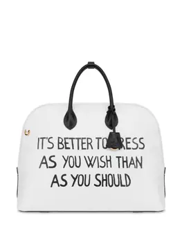 Moschino сумка-тоут с логотипом, белый