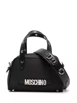 Moschino сумка-тоут с логотипом, черный