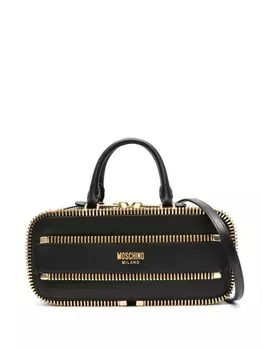 Moschino сумка-тоут с молниями, черный