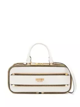 Moschino сумка-тоут с молниями, оранжевый