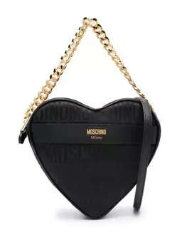 Moschino сумка-тоут с монограммой, черный