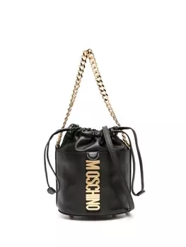 Moschino сумка-ведро с логотипом, черный