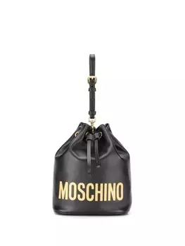 Moschino сумка-ведро с логотипом, черный
