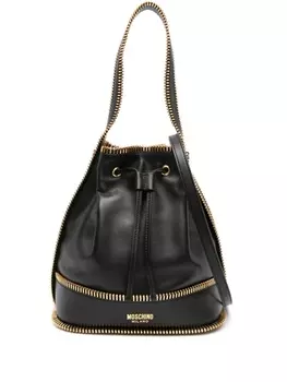 Moschino сумка-ведро с молнией, черный