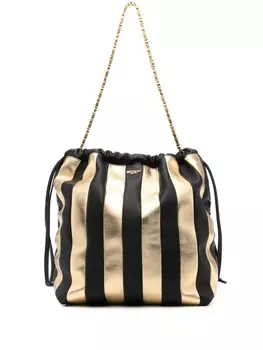 Moschino сумка-ведро в полоску, черный