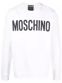 Moschino свитер с логотипом, белый