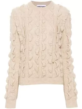 Moschino свитер с логотипом, нейтральный цвет