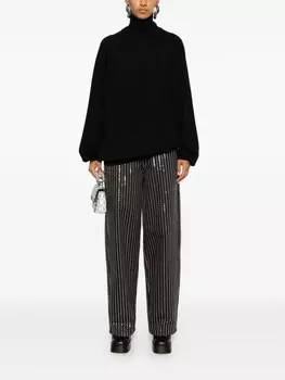 Moschino свитер с логотипом-подвеской, черный