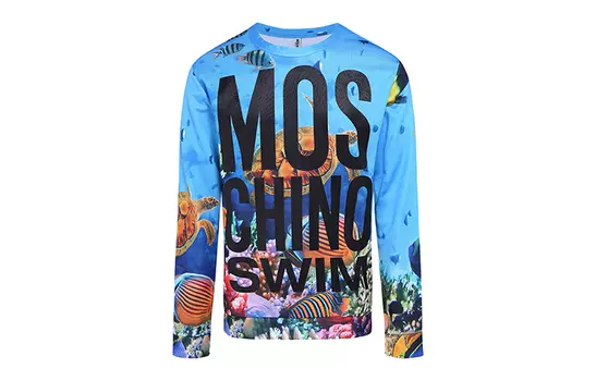 MOSCHINO Свитшот женские темно-синяя