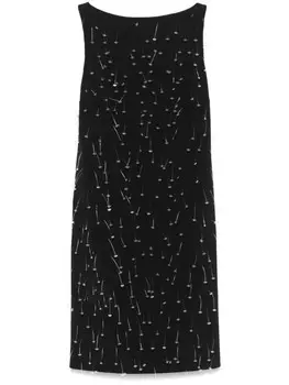 Moschino tagging-barbs мини-платье, черный