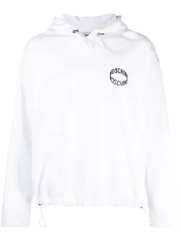 Moschino толстовка из органического хлопка с логотипом, белый