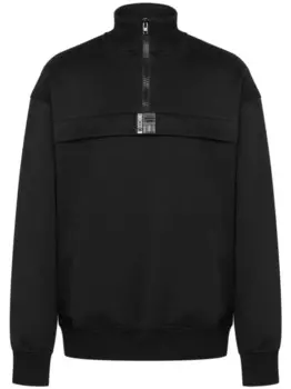 Moschino толстовка на молнии с логотипом, черный
