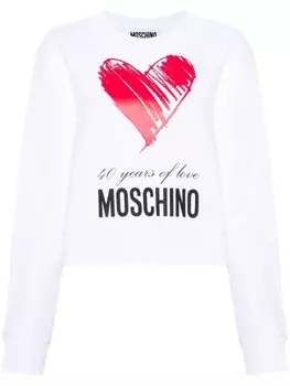 Moschino толстовка с логотипом, белый
