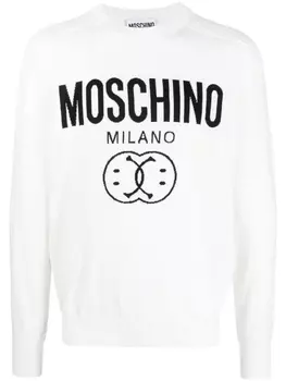 Moschino толстовка с логотипом, белый