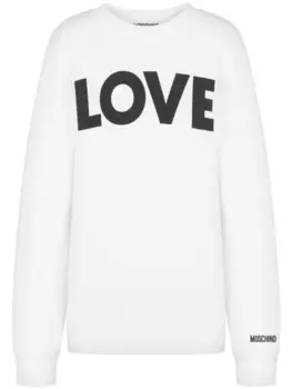Moschino толстовка с логотипом, белый