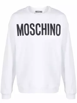 Moschino толстовка с логотипом, белый