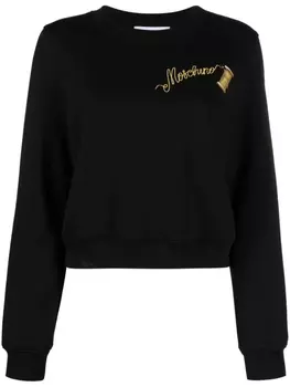 Moschino толстовка с логотипом, черный