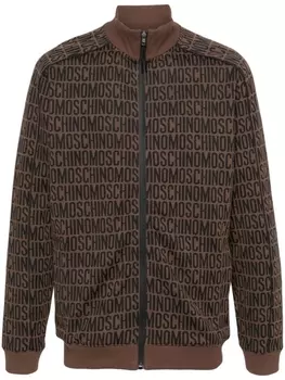 Moschino толстовка с логотипом, коричневый
