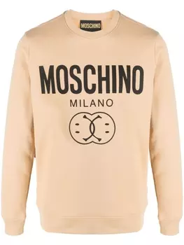 Moschino толстовка с логотипом, нейтральный цвет