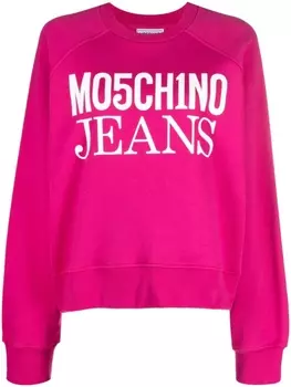 Moschino толстовка с логотипом, розовый