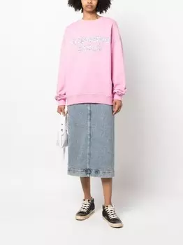 Moschino толстовка с логотипом, розовый