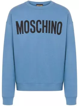 Moschino толстовка с логотипом, синий