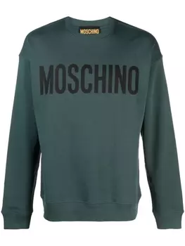 Moschino толстовка с логотипом, зеленый