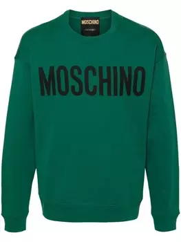 Moschino толстовка с логотипом, зеленый