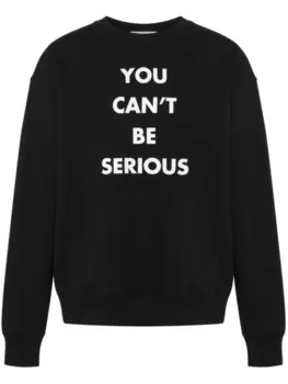 Moschino толстовка с надписью, черный