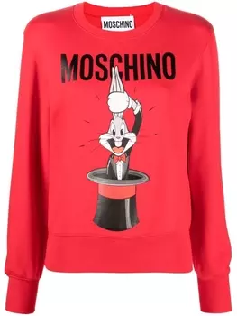 Moschino толстовка с принтом Bugs Bunny, красный