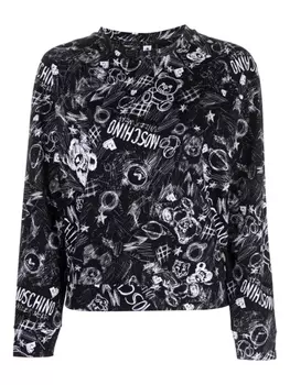 Moschino толстовка с принтом Teddy Bear, черный