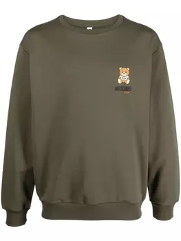 Moschino толстовка с принтом Teddy Bear, зеленый