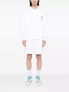 Moschino толстовка с вышитым логотипом, белый