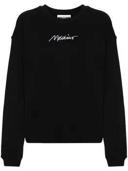 Moschino толстовка с вышитым логотипом, черный