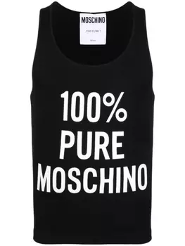 Moschino топ с логотипом, черный