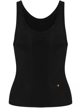 Moschino топ с U-образным вырезом, черный