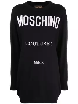 Moschino трикотажное платье мини Couture, черный