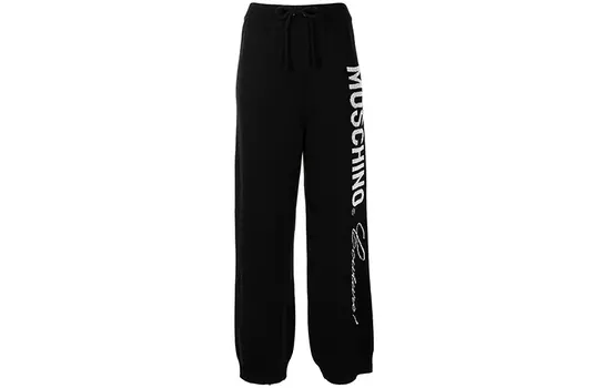MOSCHINO Трикотажные спортивные брюки женские черные