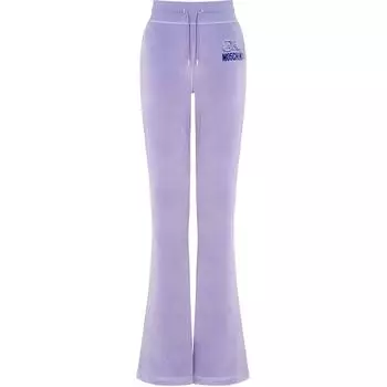 MOSCHINO Трикотажные спортивные брюки женские фиолетовые